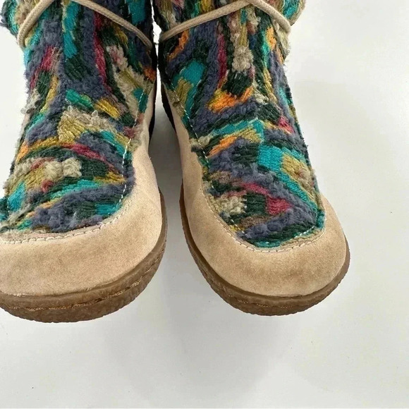 Sam Edelman boots size 9 multicolored wool suede knee high bohemian boho tribal - Picture 9 of 14